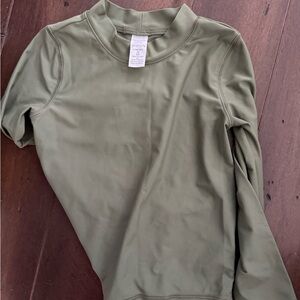 Carter's Olive Long Sleeve Swim Shirt